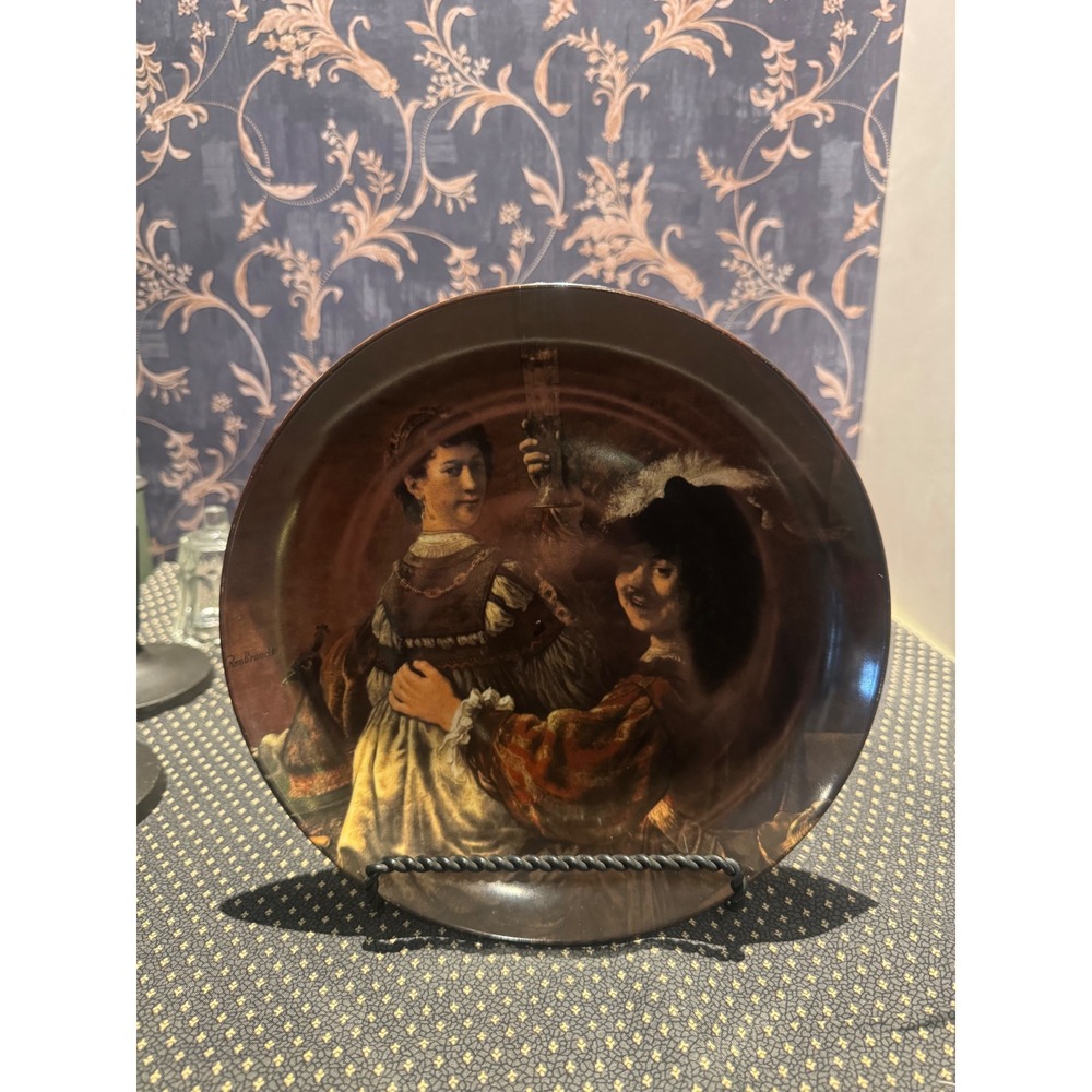 Kaiser West Germany Rembrandt und Saskia Porcelain Collector Plate Vintage Art